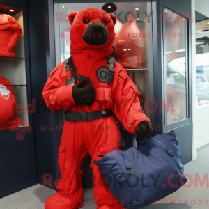 Red Navy Seal mascot...