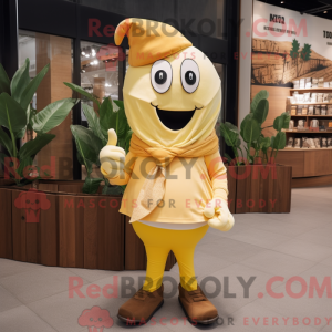 Gold Baa maskot kostume...