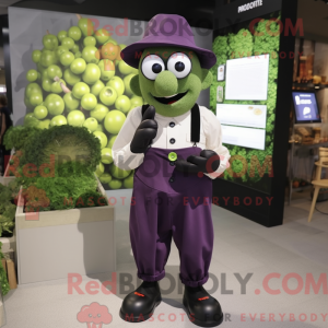 Olive Grape mascot costume...