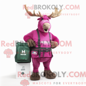 Magenta Irish Elk mascot...