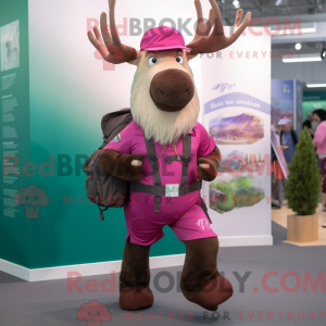 Magenta Irish Elk mascot...