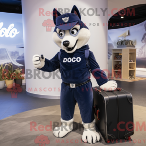 Navy Dingo mascot costume...