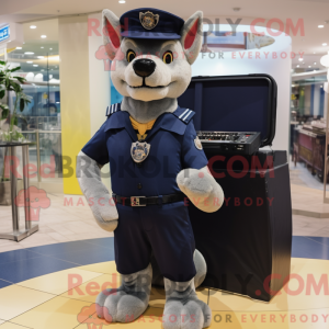 Navy Dingo maskot kostume...