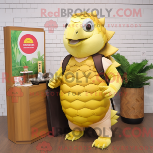 Citrongul Pangolin maskot...
