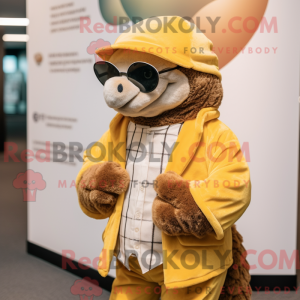 Yellow Pangolin mascot...