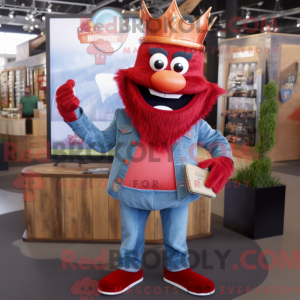 Red King mascot costume...