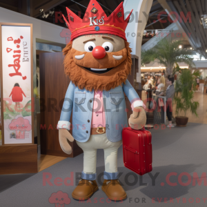 Red King maskot kostume...