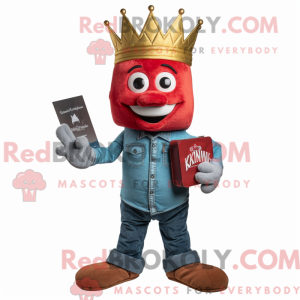 Red King mascot costume...