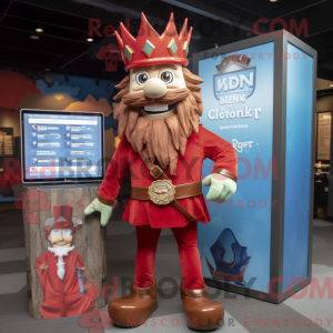 Red King mascot costume...