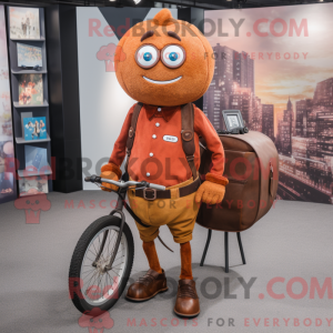 Rust Unicyclist mascot...