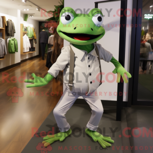 Silver Frog mascottekostuum...