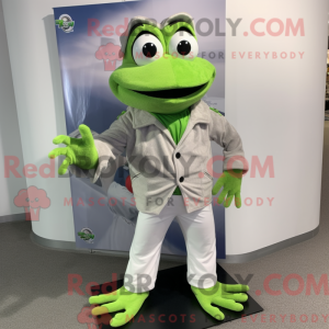 Silver Frog mascottekostuum...