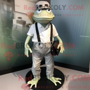 Sølv frosk maskot kostyme...
