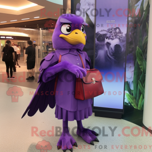 Purple Falcon mascot...