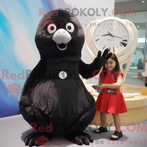 Black Seal mascot costume...