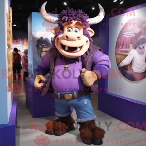 Lilla Minotaur maskot...