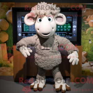 Merino Sheep mascot costume...
