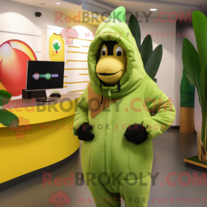 Green Baa mascot costume...