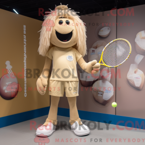 Beige tennisracket...