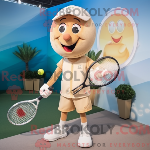 Beige tennisketcher...