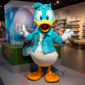 Turquoise Duck mascot...
