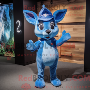 Blue Deer maskot kostume...