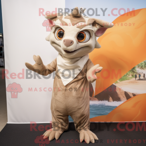 Béžová postava maskota...