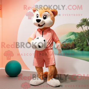 Peach Puma maskot kostume...