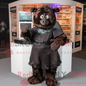Sort chokoladebar maskot...