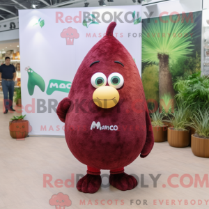 Maroon Mango maskot kostume...