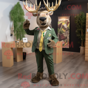 Olive Elk Maskottchen...