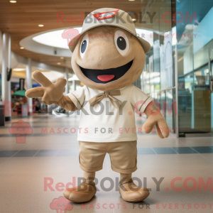 Tan Ray mascot costume...