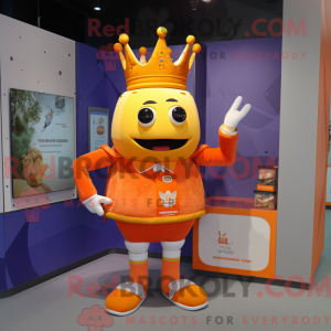 Orange konge maskot kostume...