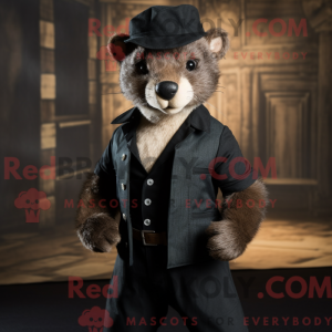 Black Marten mascot costume...