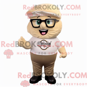 Beige Cupcake Maskottchen...