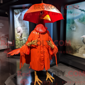 Rød Archaeopteryx maskot...