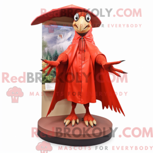 Rød Archaeopteryx maskot...