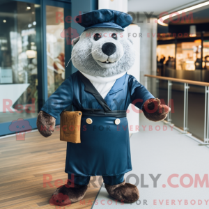 Navy Otter mascot costume...