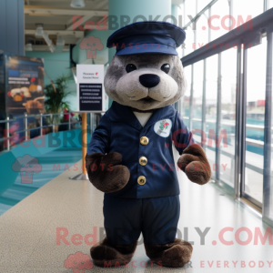 Navy Otter mascot costume...