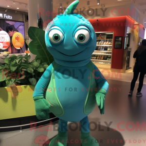 Turquoise Spinach mascot...