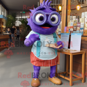 Postava maskota Purple Fish...