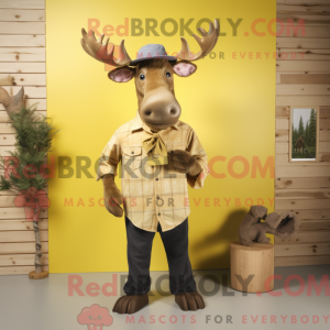 Gold Moose maskot kostume...