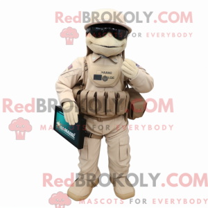 Beige Marine Recon mascot...