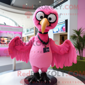 Pink Vulture Maskottchen...