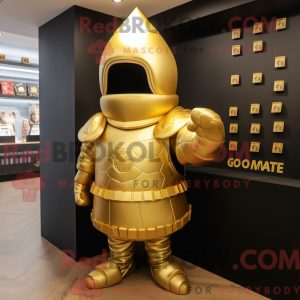 Gold Grenade mascot costume...