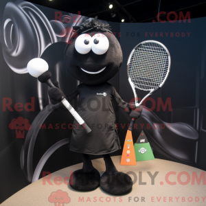 Black Tennis Racket mascot...