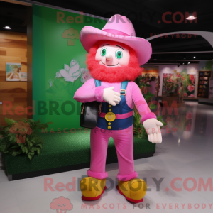 Pink Leprechaun mascot...