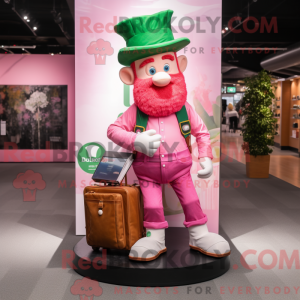 Pink Leprechaun mascot...