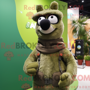 Olive Llama mascot costume...