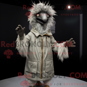Grå Emu maskot kostume...